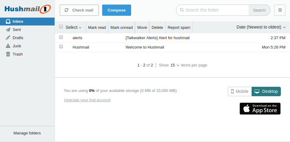 hushmail email
