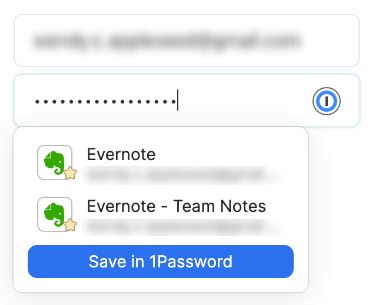 1Password Saving Passwords