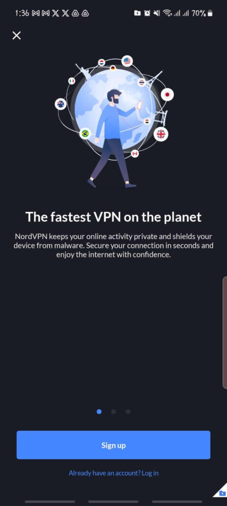 NordVPN sign up