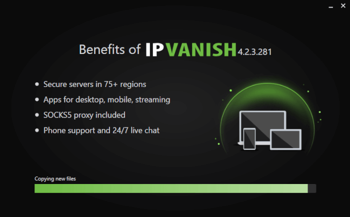 IPVanish install app