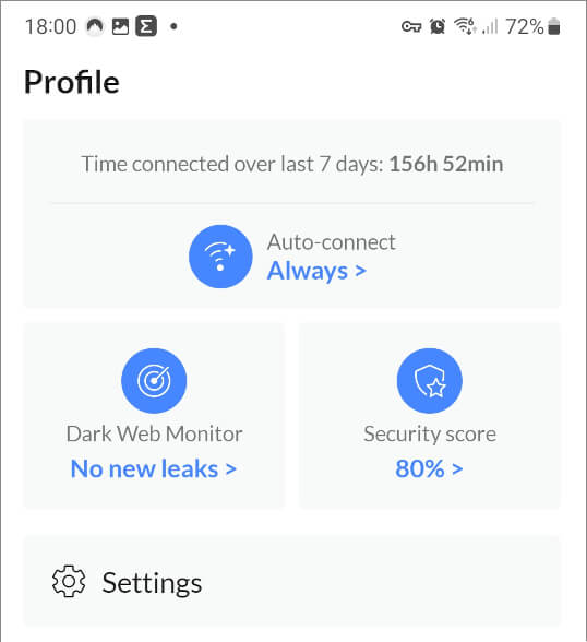 Auto-connect Dark Web Monitor Settings
