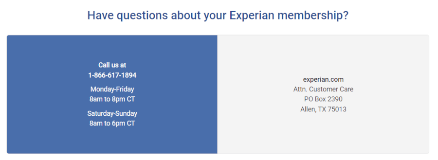 Experian IdentityWorks Support