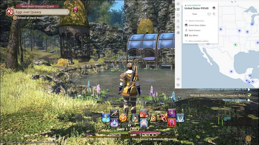 FFXIV VPN: NordVPN UI