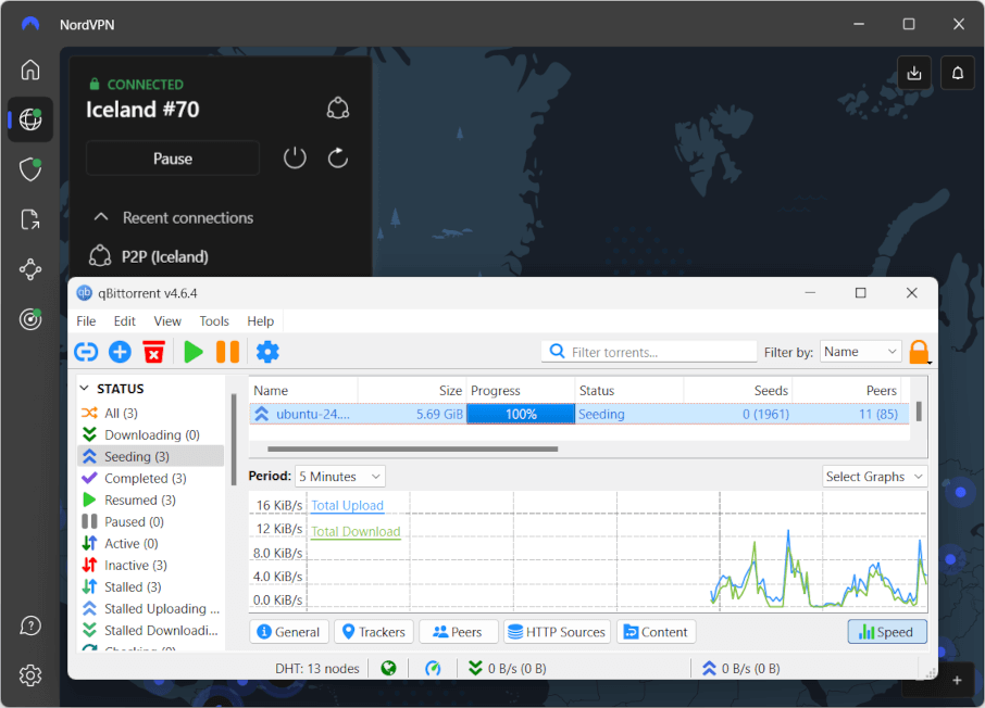 NordVPN and qBittorrent working together