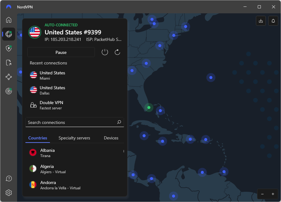 NordVPN Windows desktop
