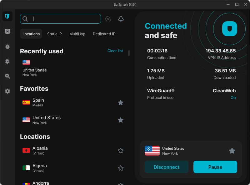Surfshark for Windows