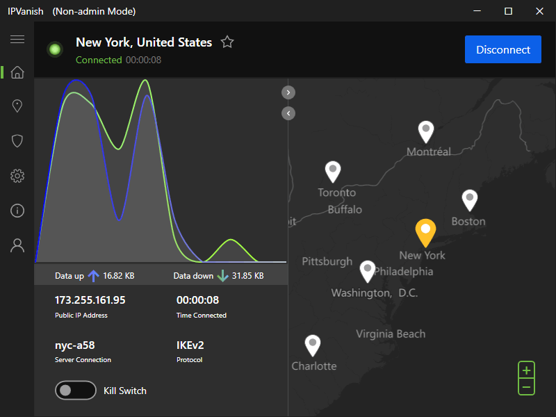 IPVanish New York server