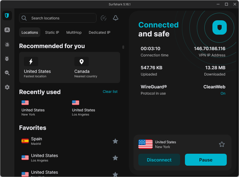 Surfshark for Windows - Indiana