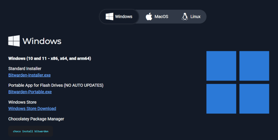 Bitwarden desktop apps