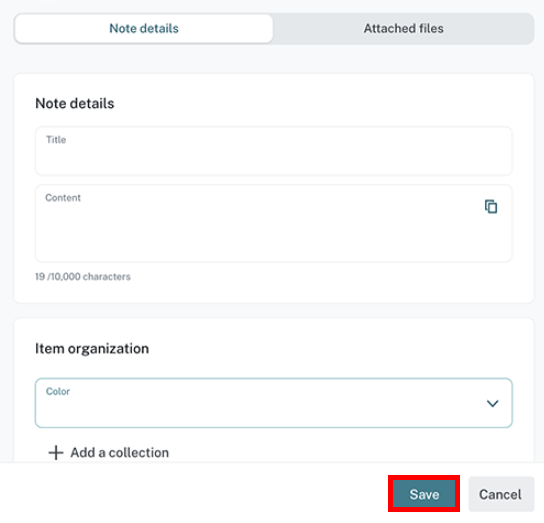 Dashlane secure note