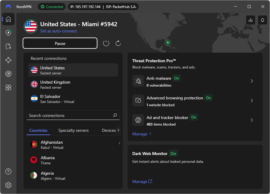 NordVPN for PC app