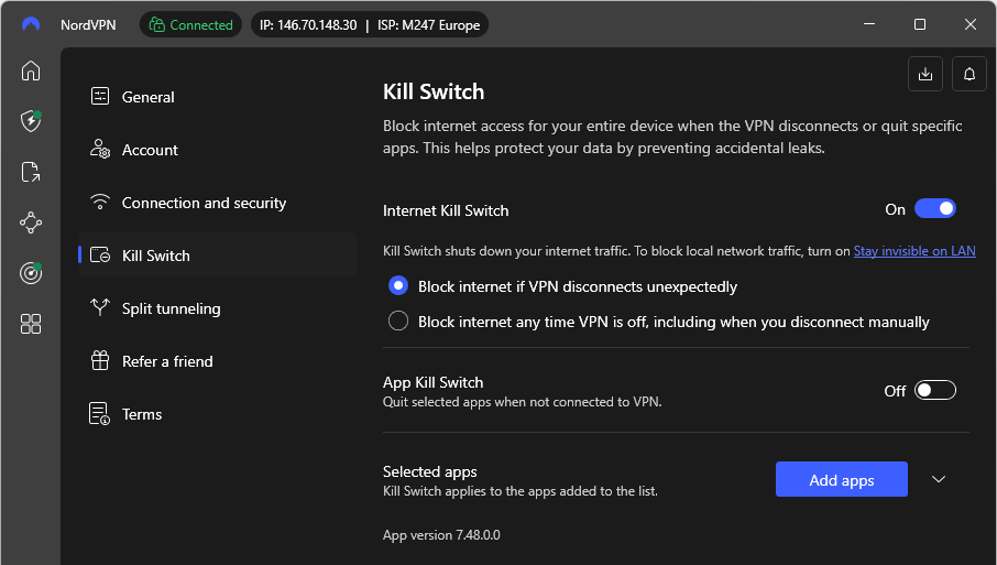 NordVPN Kill Switch
