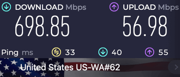 Proton VPN - 698 Mbps