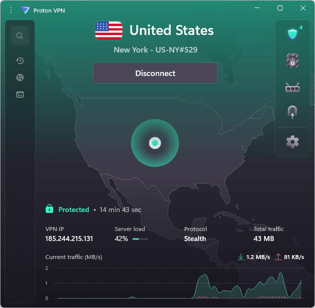 Proton VPN for Peacock