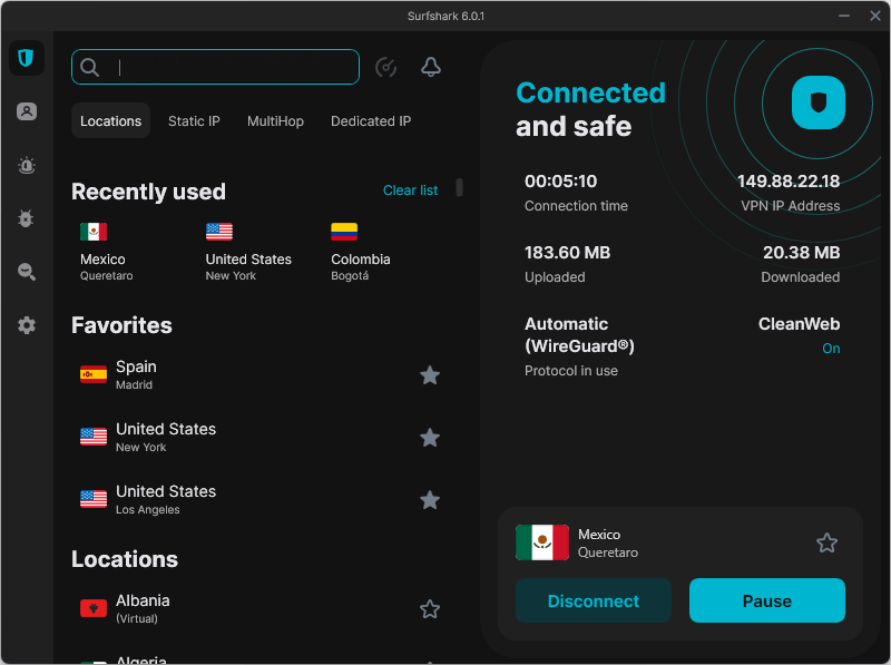 Surfshark torrenting v 6.0.1