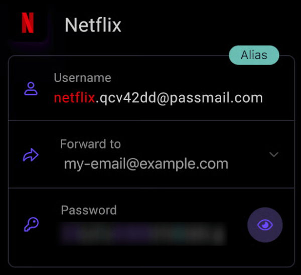 Proton Pass email alias
