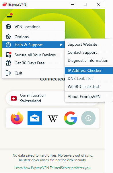 ExpressVPN checks and tests