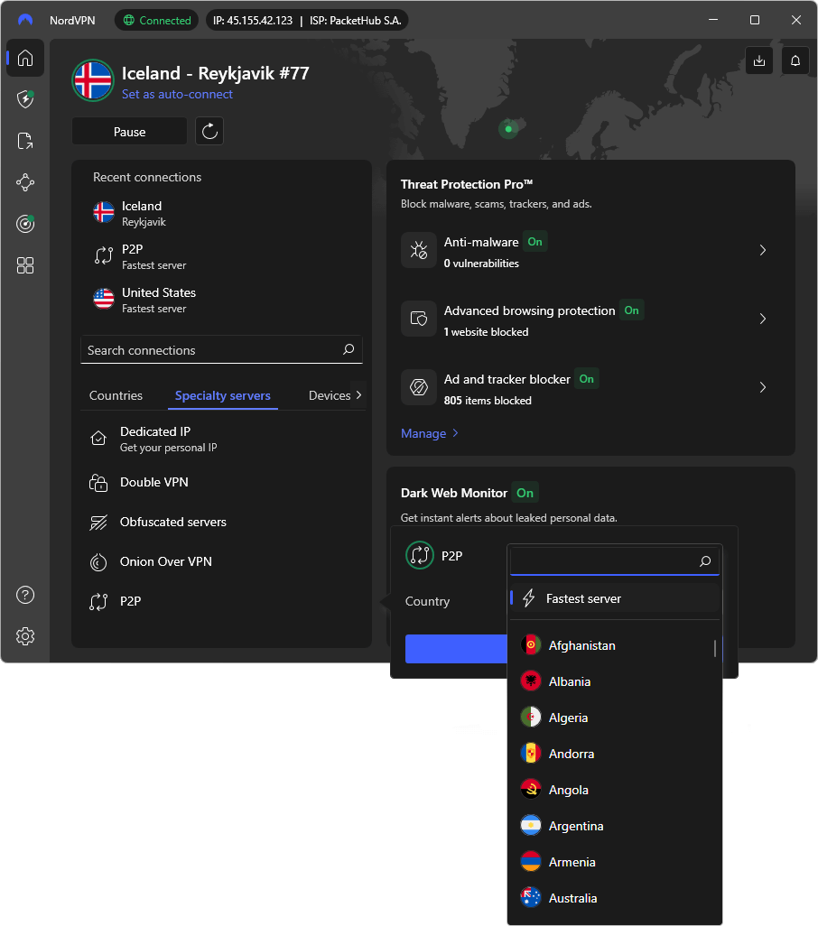 NordVPN P2P