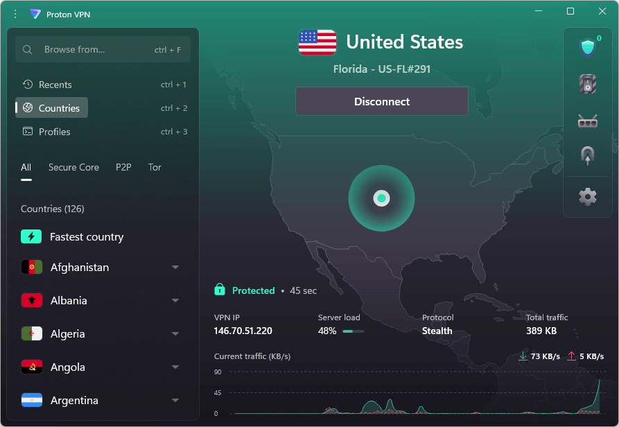 Proton VPN for the USA