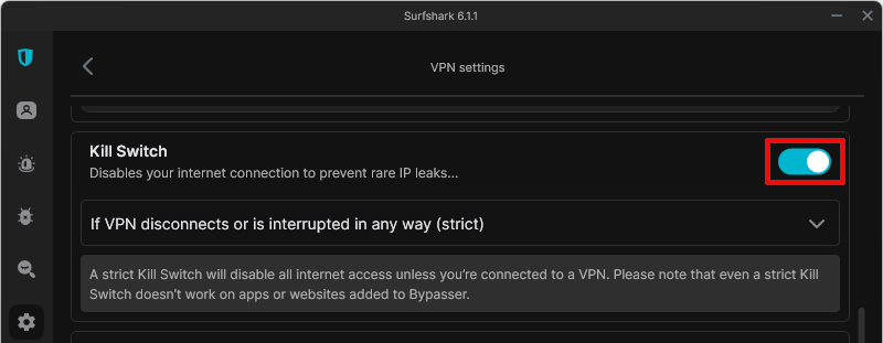 Surfshark Kill Switch