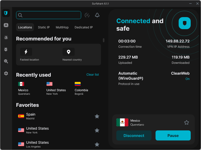 Surfshark Mexico Torrenting