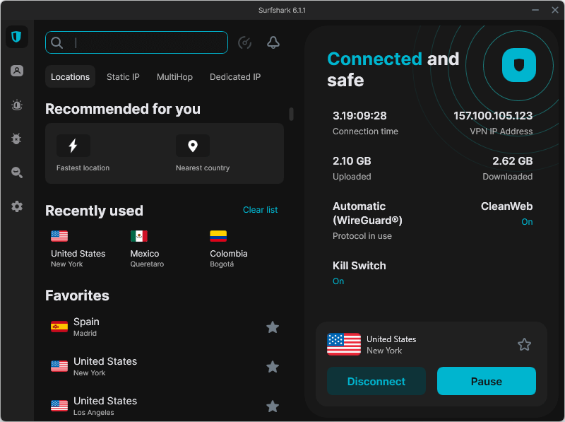 Surfshark VPN for Google Gemini