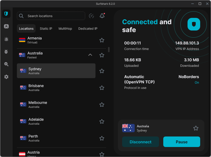 Surfshark 6.2.0 for Australia
