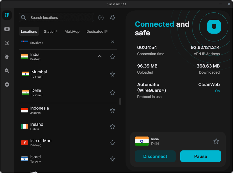 Surfshark VPN for India