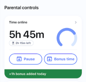 Aura Parental Controls time online