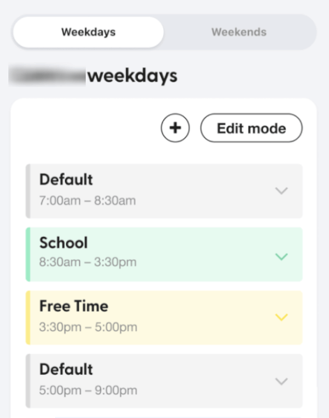 Bark screen time controls