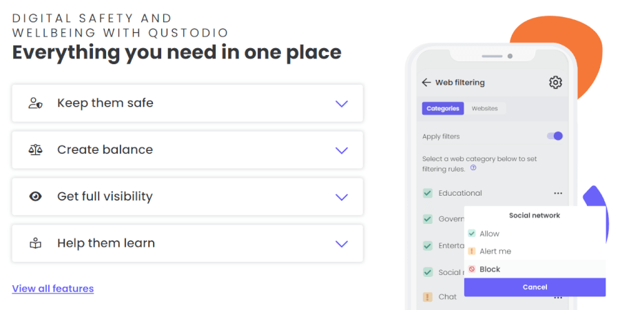 Qustodio Parental Control App about
