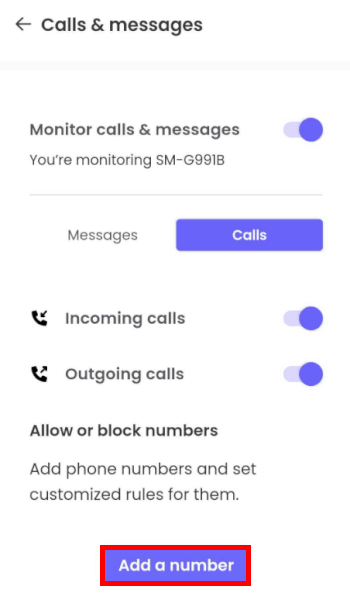 Qustodio calls and message monitoring