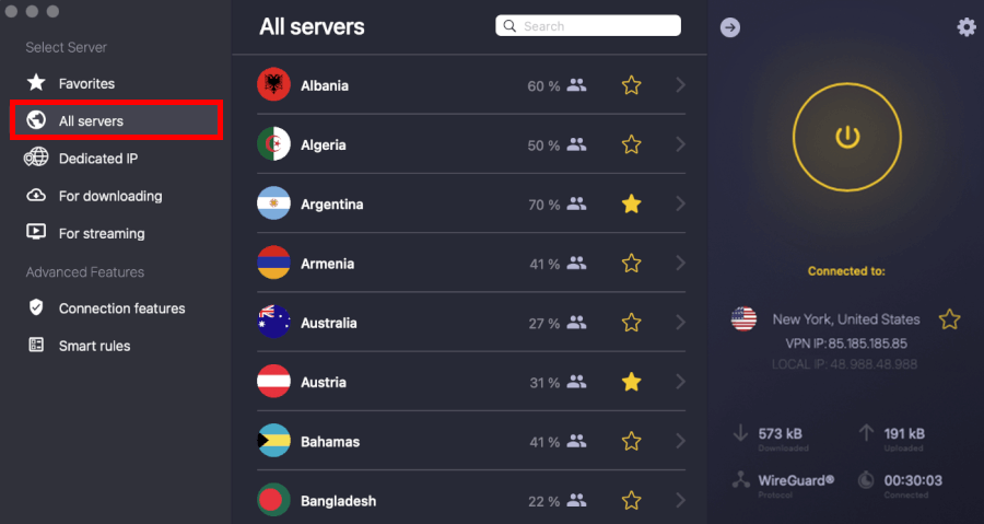 CyberGhost Windows app