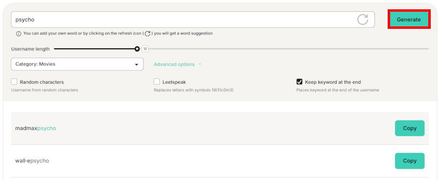 NordPass username generator 2026