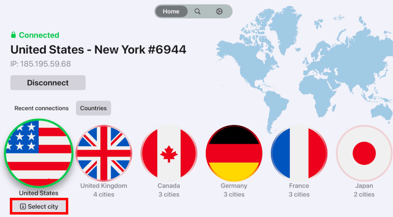 NordVPN Apple TV app