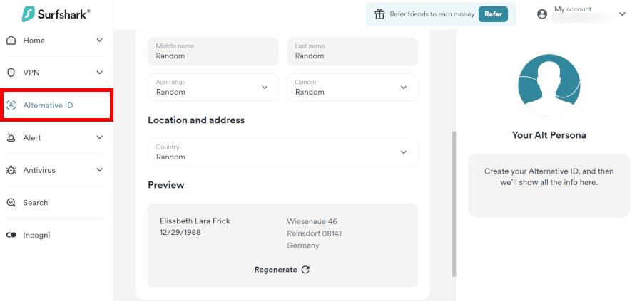 Surfshark Alternative ID