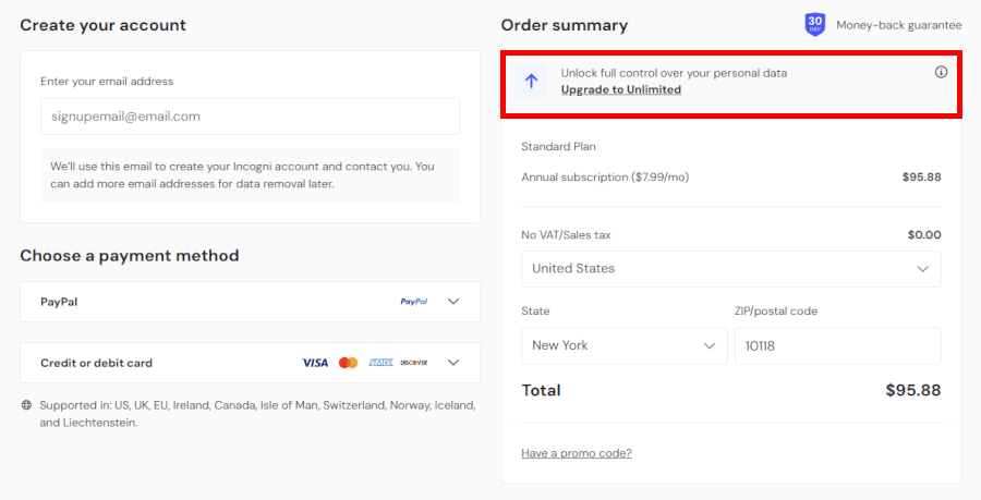 Incogni sign up 2026