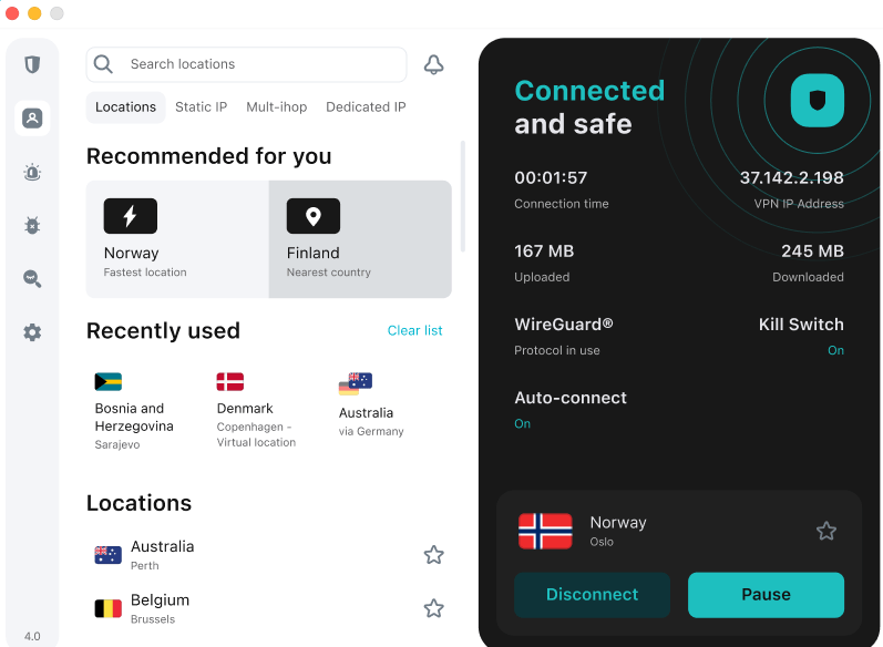 Surfshark app for macOS