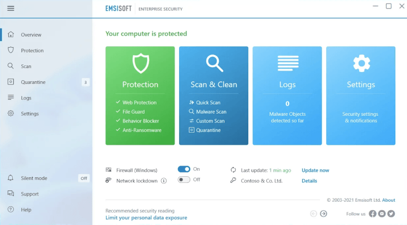 Emsisoft UI