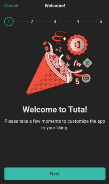 Tuta Google-free mobile app