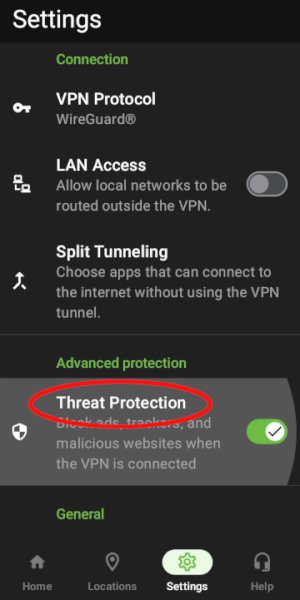 IPVanish Threat Protection