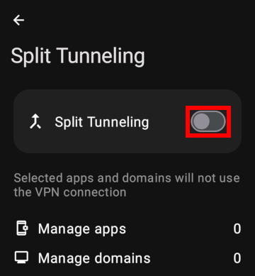 IPVanish split tunneling