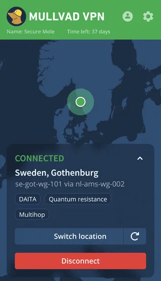 Mullvad’s Windows app