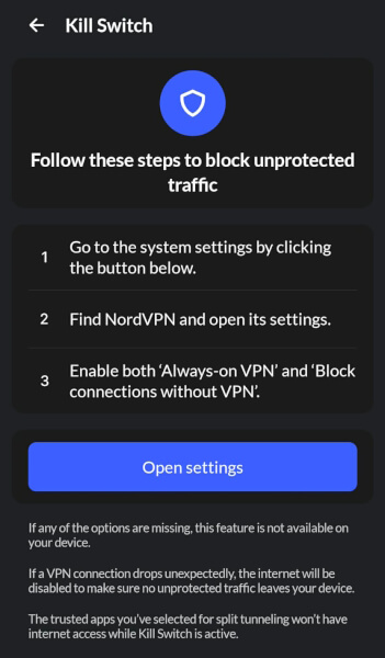 NordVPN kill switch