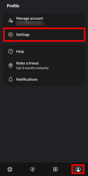 NordVPN settings