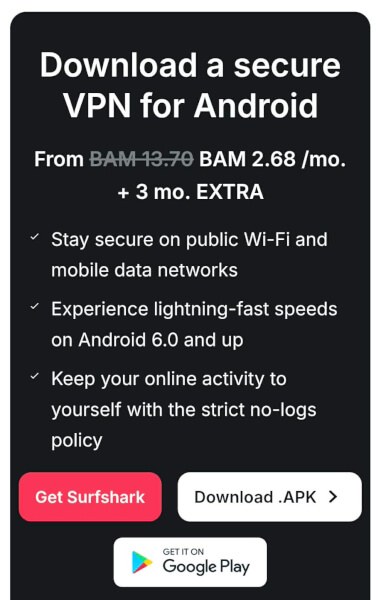 Surfshark app Direct APK download
