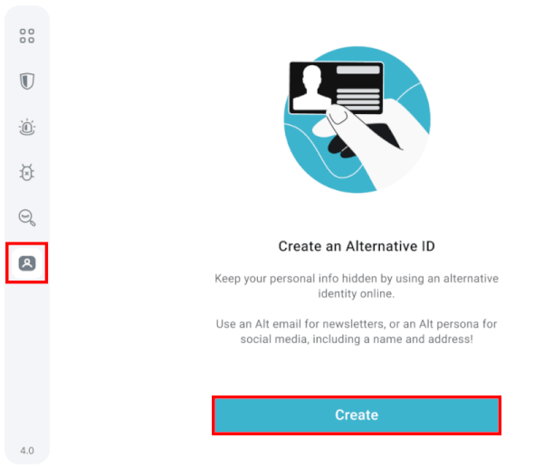 Surfshark create alternative ID