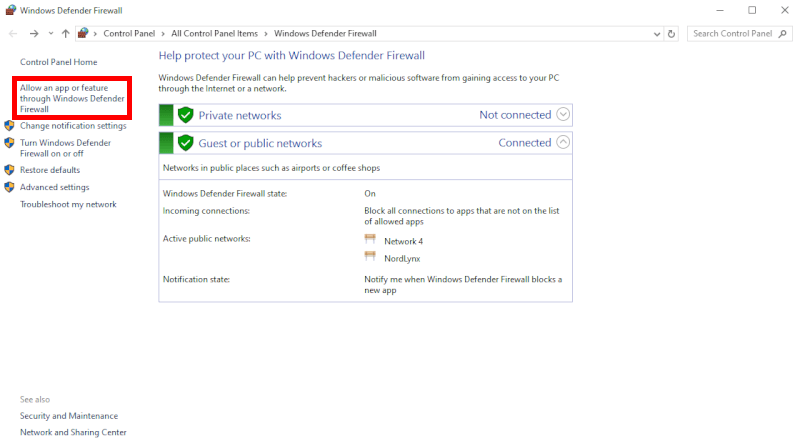 Canadian IP address Windows whitelist fix
