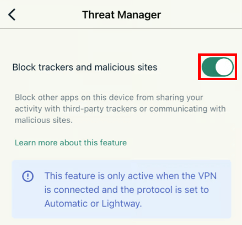 ExpressVPN Threat Manager
