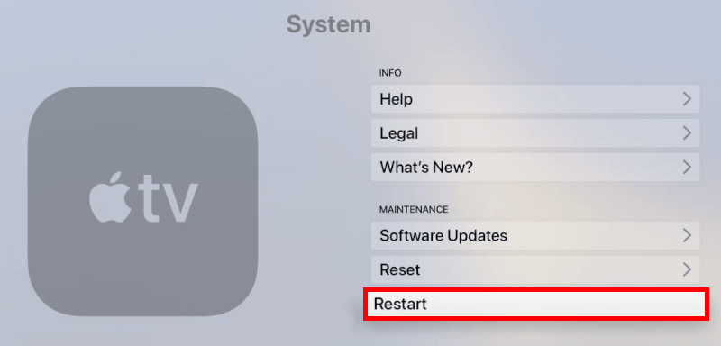 ExpressVPN for Apple TV restart